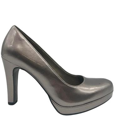 TAMARIS MED HEEL PLATFORM COURT - PEWTER